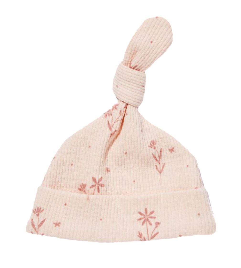 Купити Шапочка Cotton On Organic Pointelle Beanie pink pearl/spriggy floral - фото 1