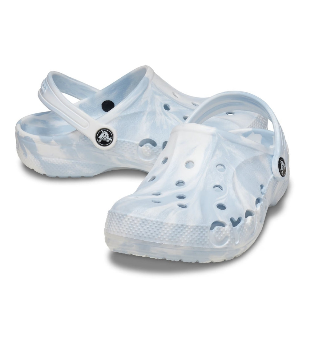 Купить Детские Сабо Crocs Kids Baya Marbled Clog White Multi - фото 1