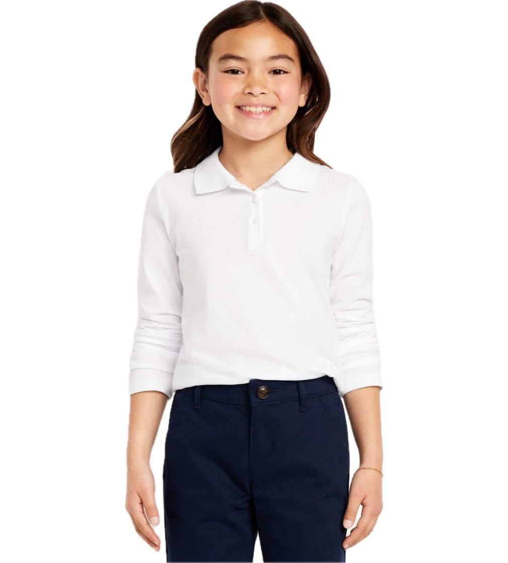 Купити Реглан поло Old Navy School Uniform Jersey-Knit Polo Shirt Calla Lily White - фото 1