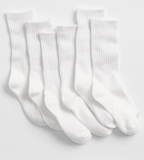 Купити Набір шкарпеток 3-Pack Gap Tall White - фото 1