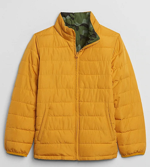 Купить Двусторонняя куртка GAP Kids ColdControl (Желтая/камуфляж) - фото 1