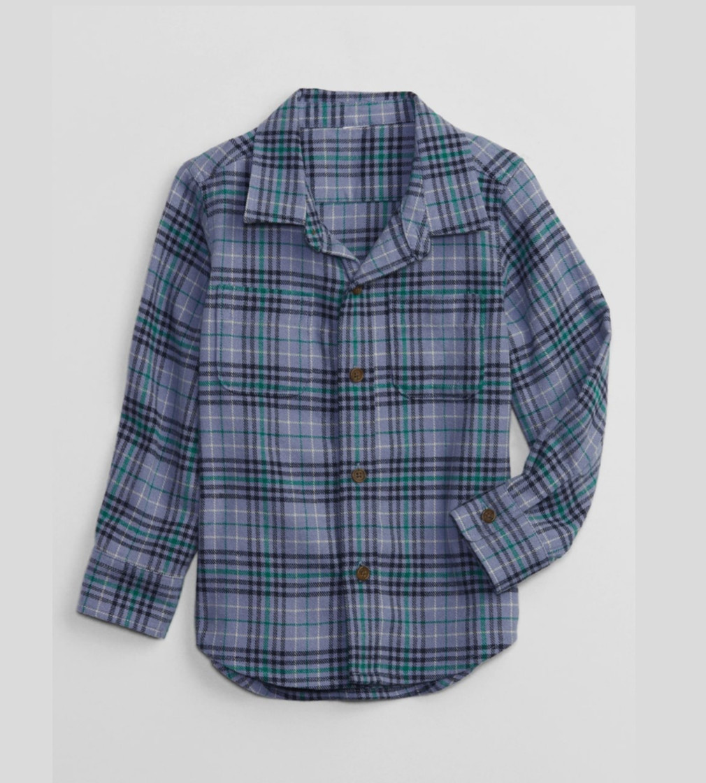 Купить Рубашка Gap Flannel Larkspur blue - фото 1