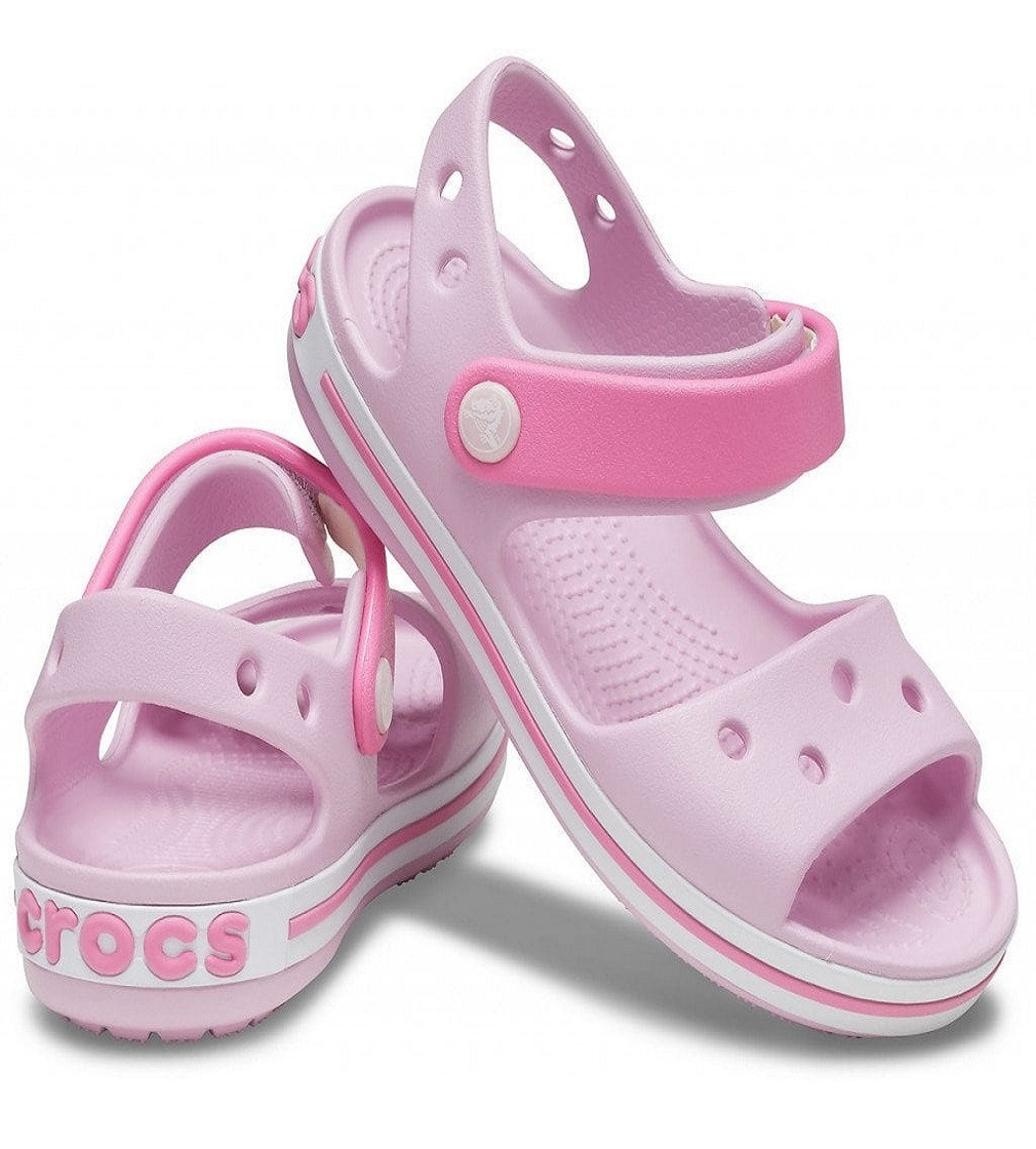 Купить Сандалии Crocs Crocband Sandal Kids BALLERINA PINK SALMON - фото 1