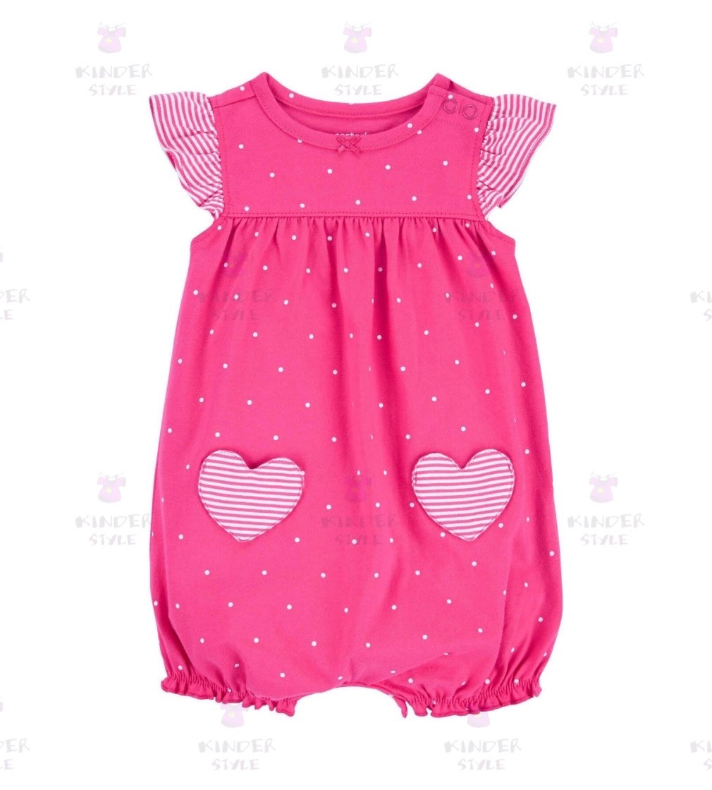 Купити Пісочник ( ромпер ) Carters Baby Heart Pocket Pink - фото 1