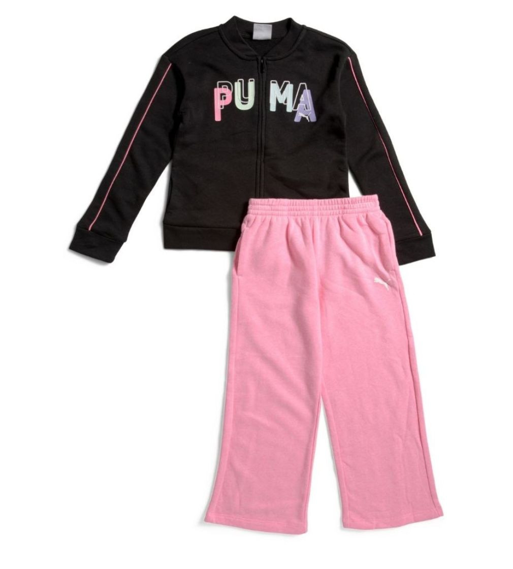Костюм Puma Little Girls 2pc Cotton Blend Fleece Jacket And Wide Leg Pants Set