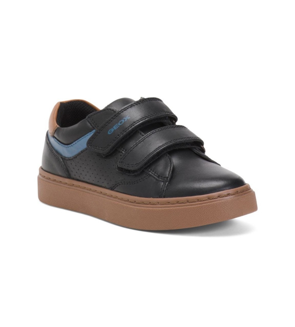 Кроссовки Geox Leather Nashik Velcro Sneakers Black Blue