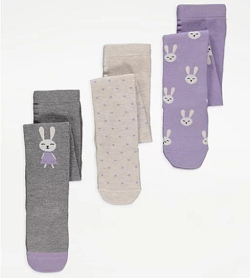 Купити Набір колгот 3шт George Bunny Rabbit Print Knitted - фото 1