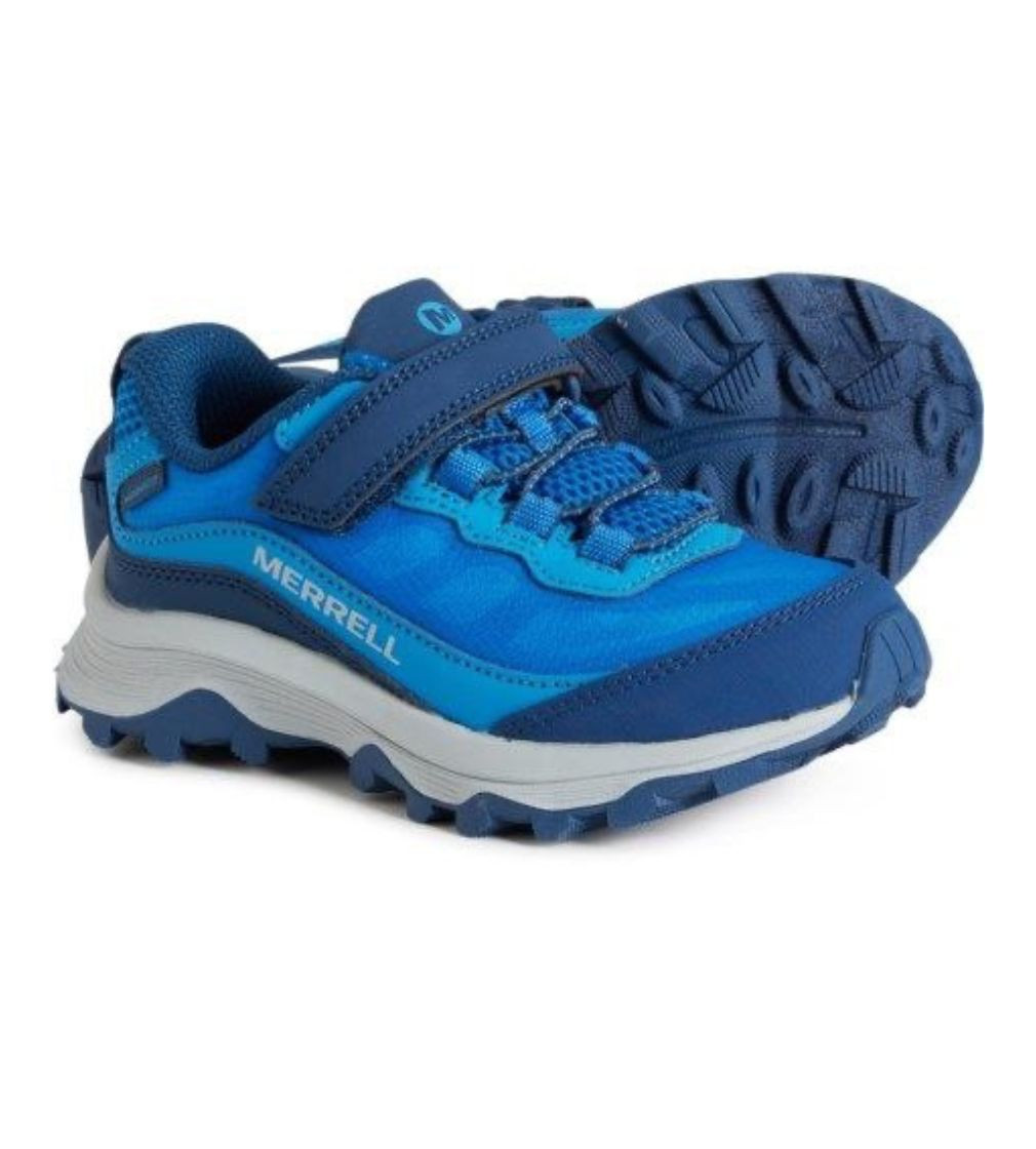 Купить Ботинки Merrell Merrell Boys Moab Speed Mid Hiking Boots - Waterproof Blue - фото 1