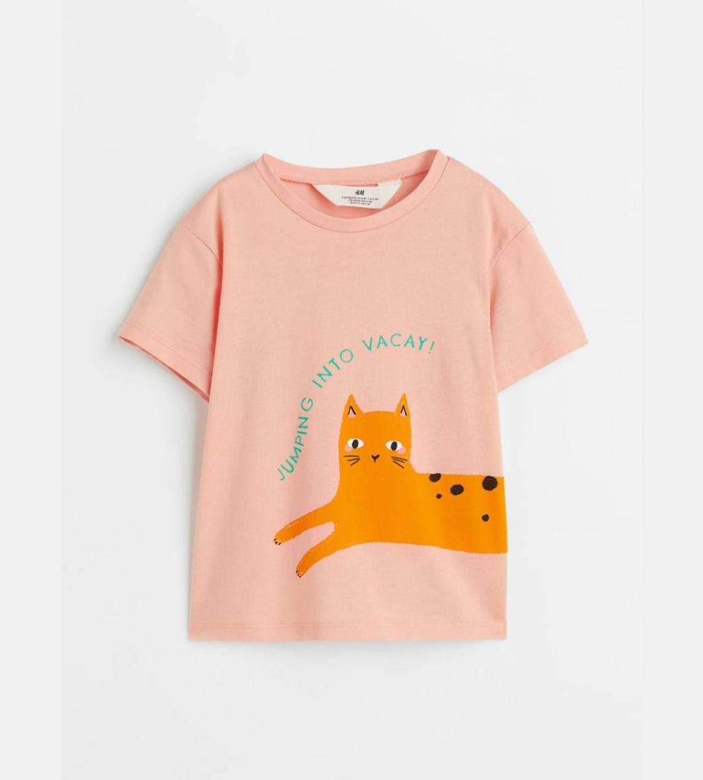 Купити Футболка H&M Apricot/Cat - фото 1