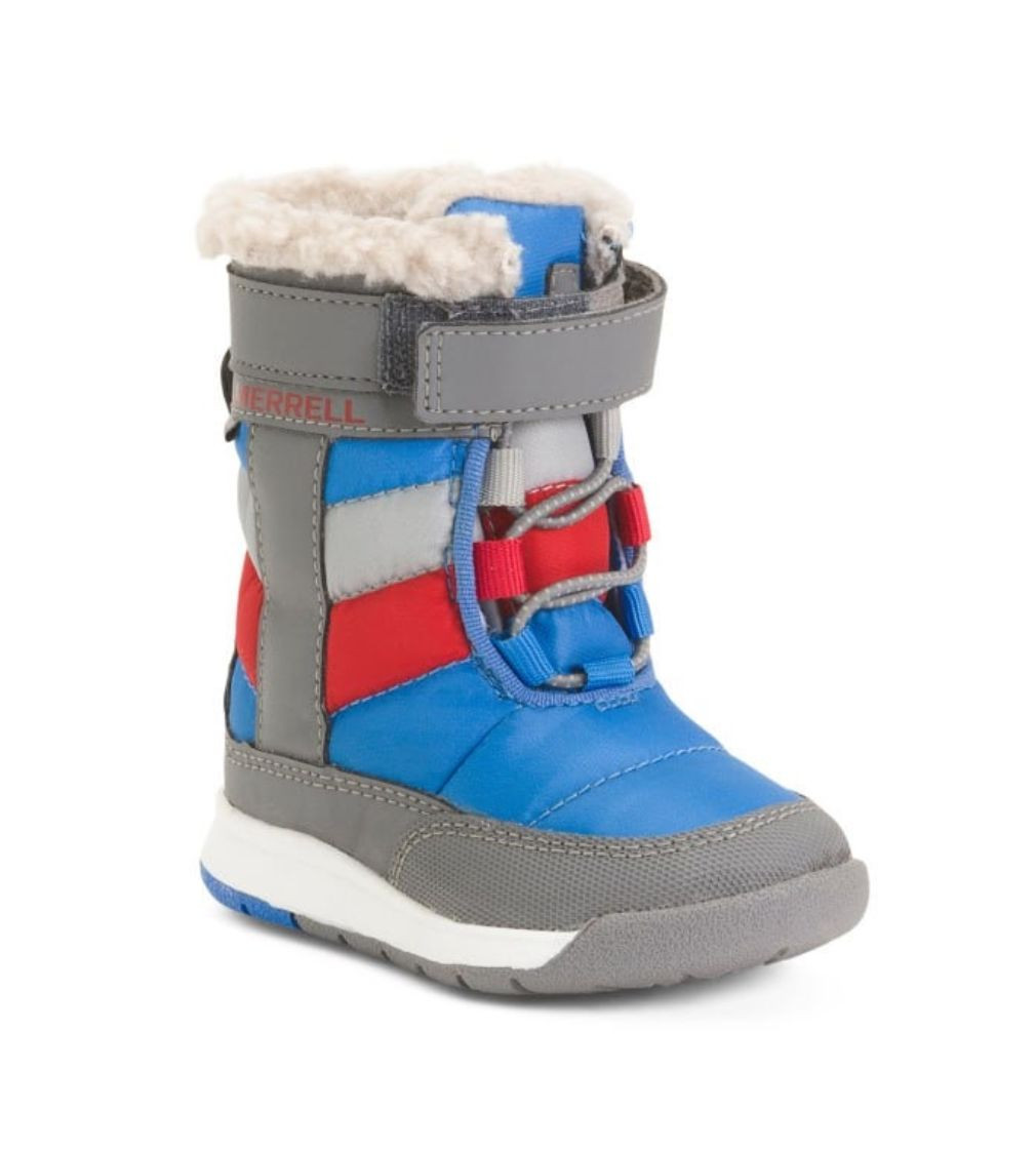 Купить Сапоги Merrell Kid's Alpine Puffer Snow Boot Grey/Royal/Red - фото 1