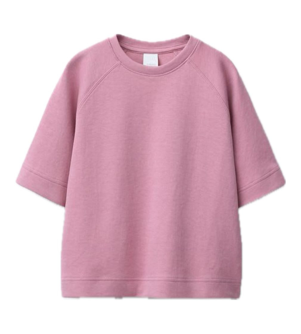 Купити Футболка Zara Інтерлок Однотон Рожевий - фото 1