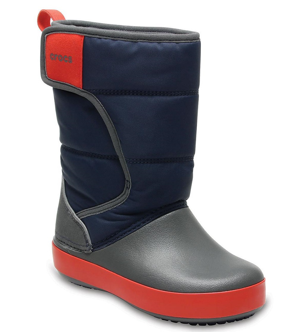 Купить Сапоги Crocs Kids LodgePoint Snow Boot Серый - фото 1