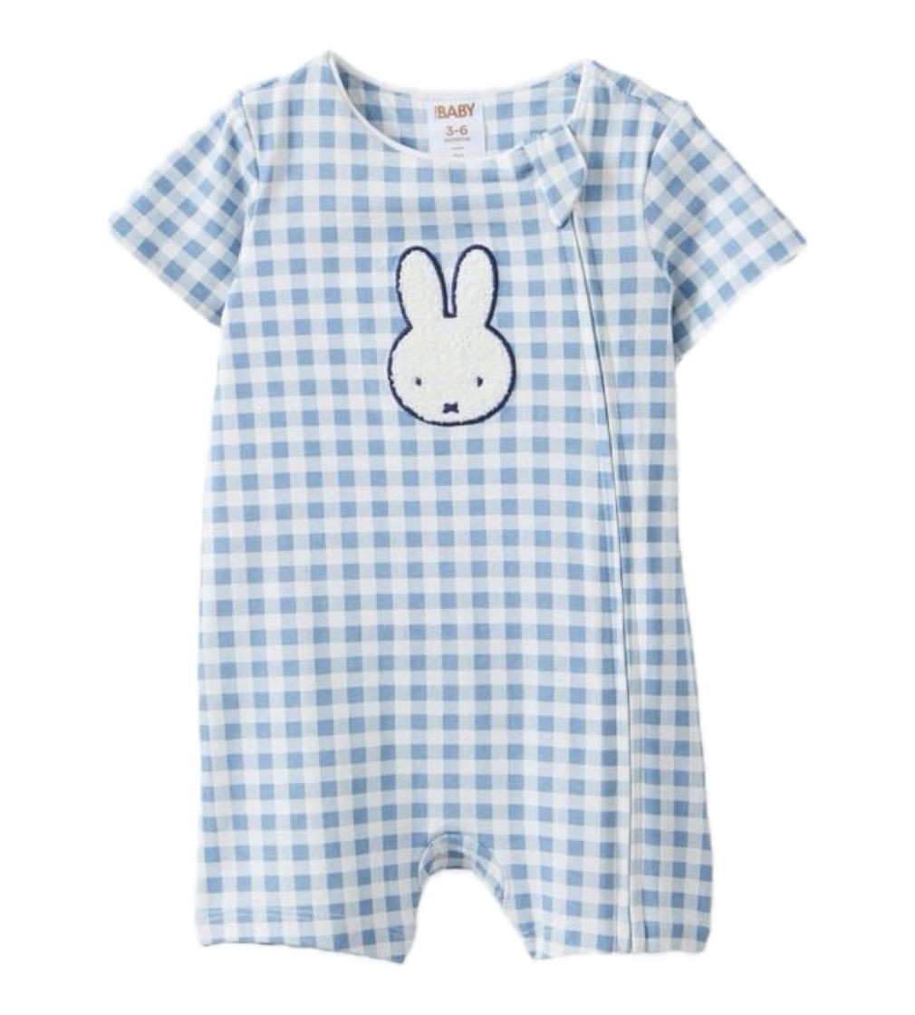 Купить Песочник ( ромпер ) Cotton On Miffy Short Sleeve Zip Romper LCN MIF DUSTY BLUE - фото 1