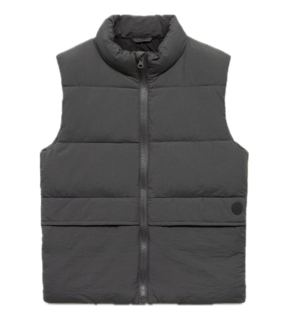 Купить Жилетка Mango Chaleco acolchado bolsillos Gris - фото 1