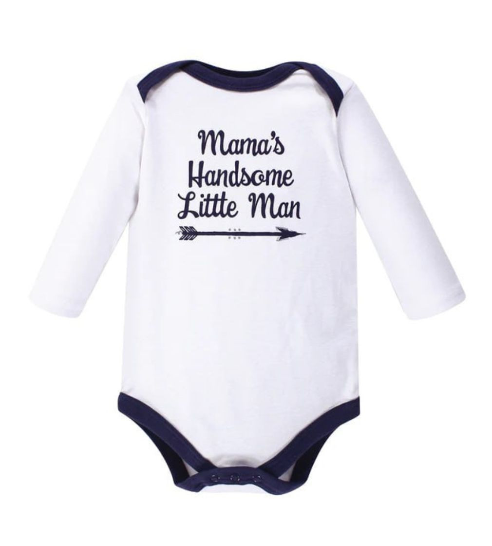 Купити Бодік Little Treasure Baby Boy Cotton Long-Sleeve Handsome Little Man Mamas Handsome Little Men - фото 1