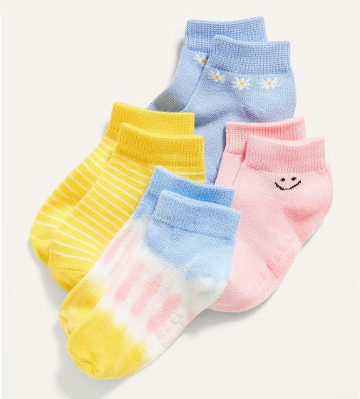 Купити Набір шкарпеток 4-Pack Old Navy Tie-Dye, Stripes, Daisies, Happy Face - фото 1