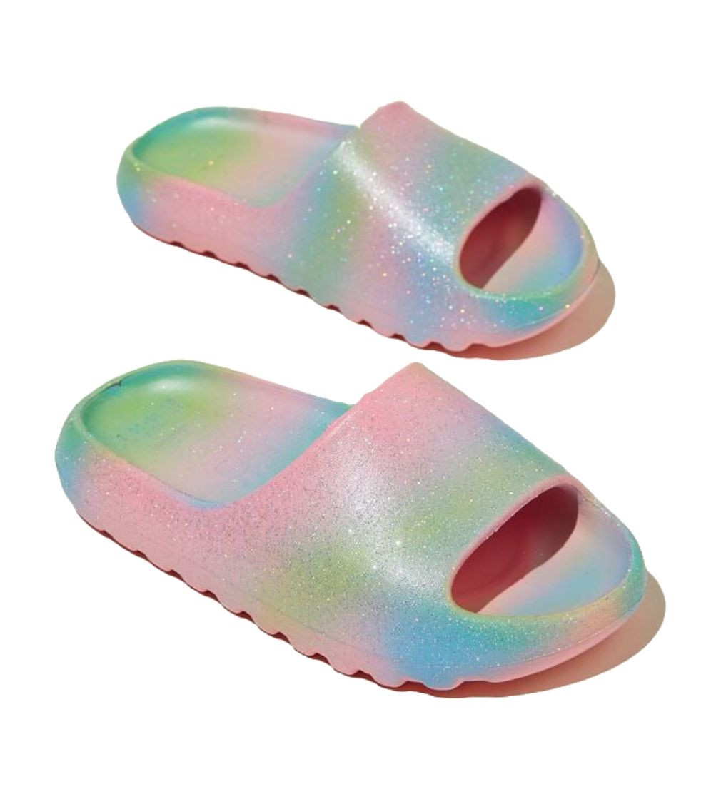 Купити Шльопанці Cotton On Sunny Beach Slide Rainbow glitter - фото 1
