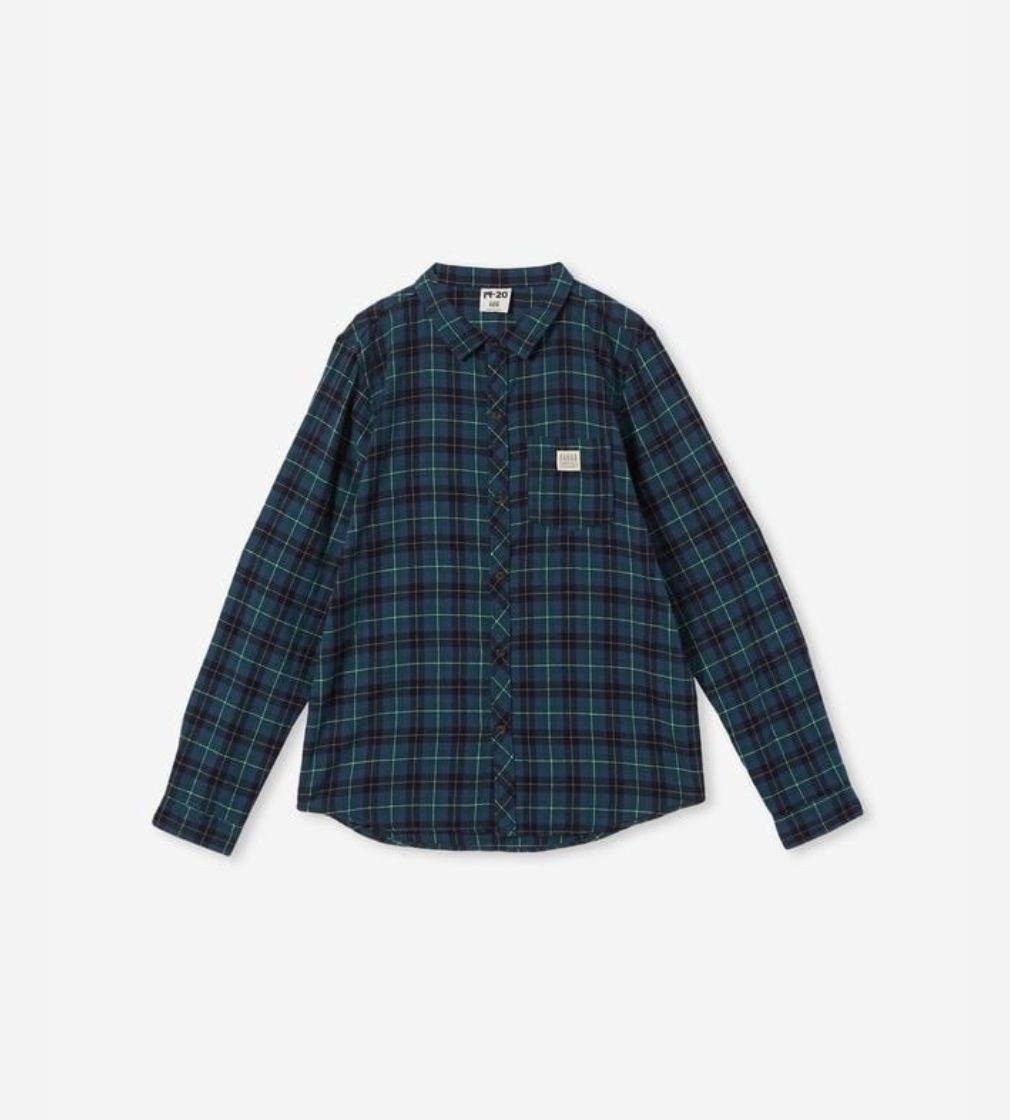 Купить Рубашка Cotton On Rocky Navy blazer/pine tree green plaid - фото 1