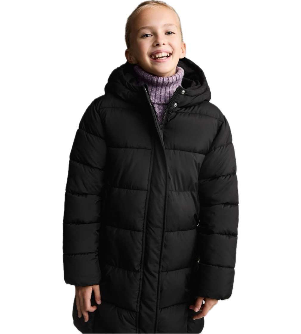 Пальто Mango Anorak acolchado capucha Negro