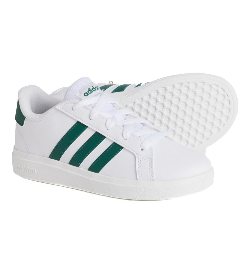 Купить Кроссовки Adidas Grand Court Lace-Up Cloud White / Collegiate Green / Cloud White - фото 1