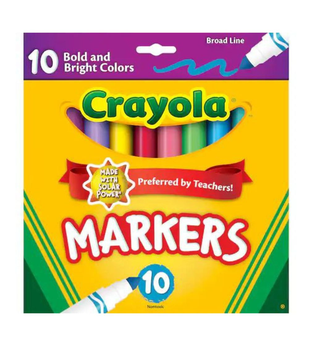 Купити Класичні маркери Crayola® Bold & Bright Colors 10 шт - фото 1