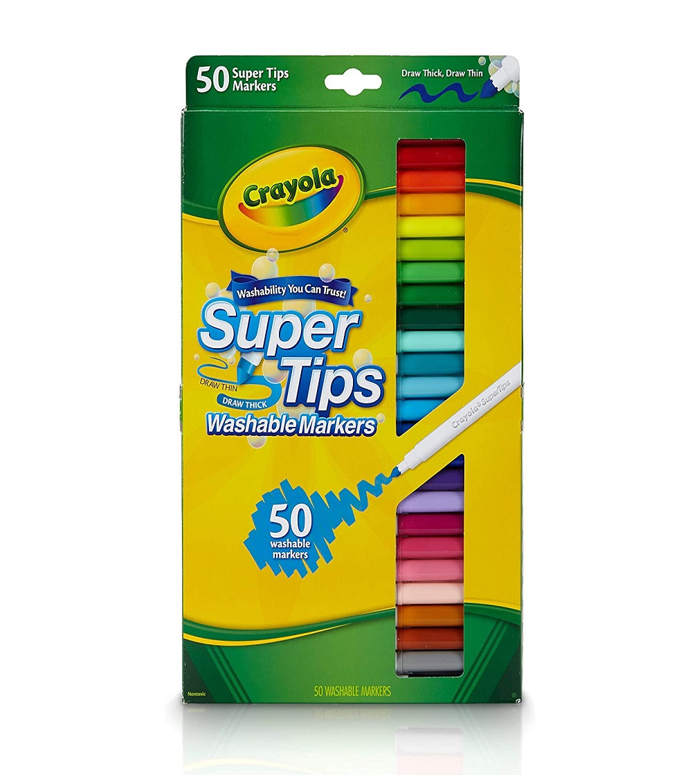 Купити Фломастери маркери, що змиваються 50 кольорів Crayola Super Tips Washable - фото 1