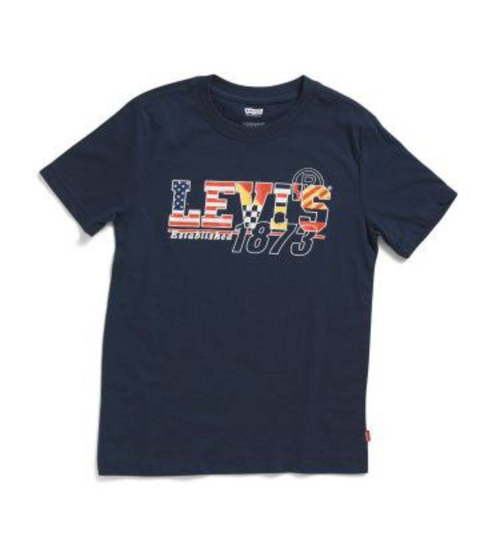 Купити Футболка LEVIS Big Boys Crew Neck Short Sleeve Tee Blue - фото 1