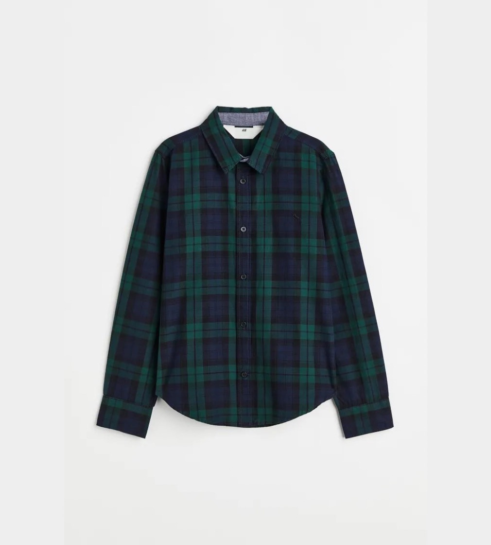 Купить Рубашка H&M Dark green/Checked - фото 1