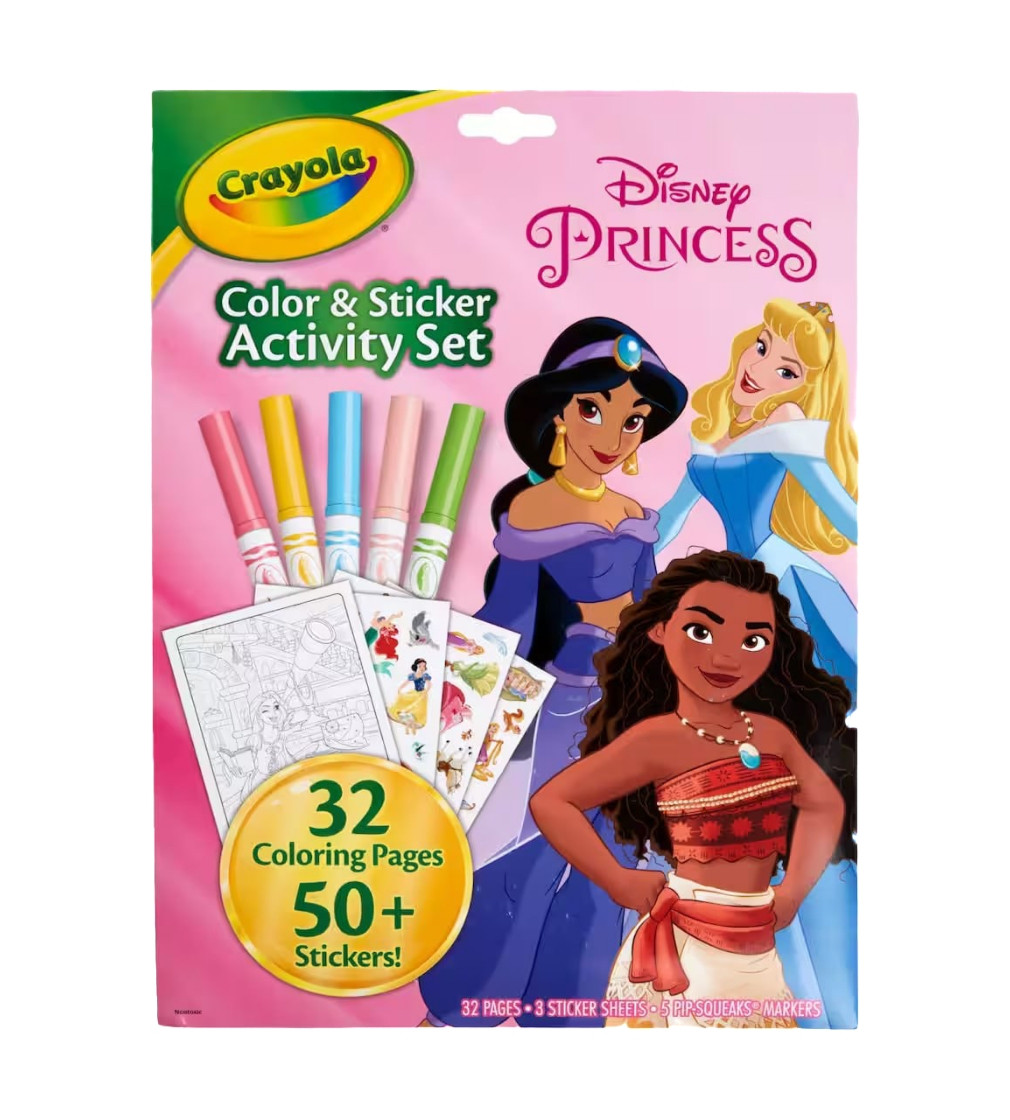 Купити Набір Crayola Розмальовка з маркерами Disney Princess Color and Sticker Activity Set with Markers - фото 1