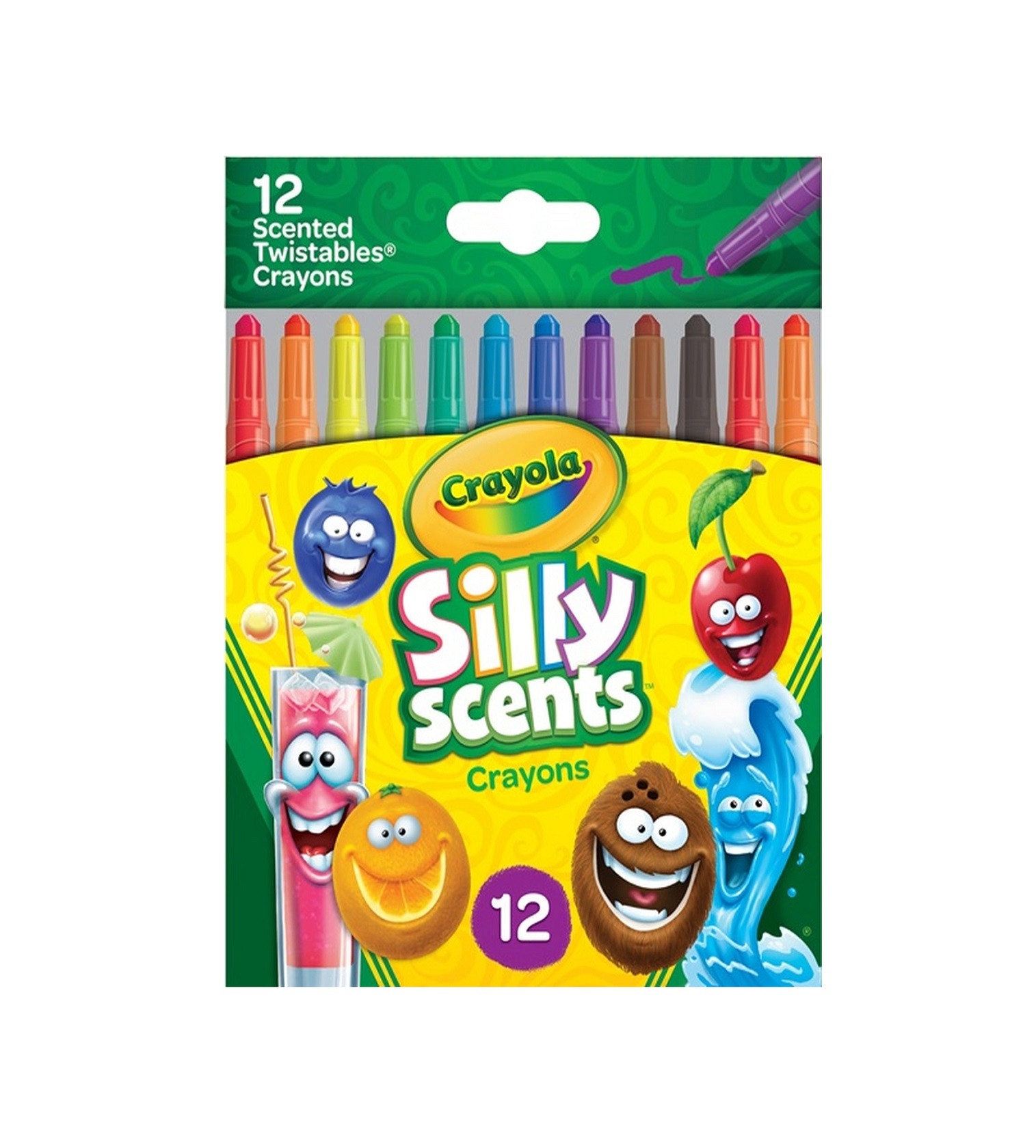 Купити Набір воскової крейди Crayola Silly Scents Твіст з ароматом 12 шт ( в асортименті ) - фото 1