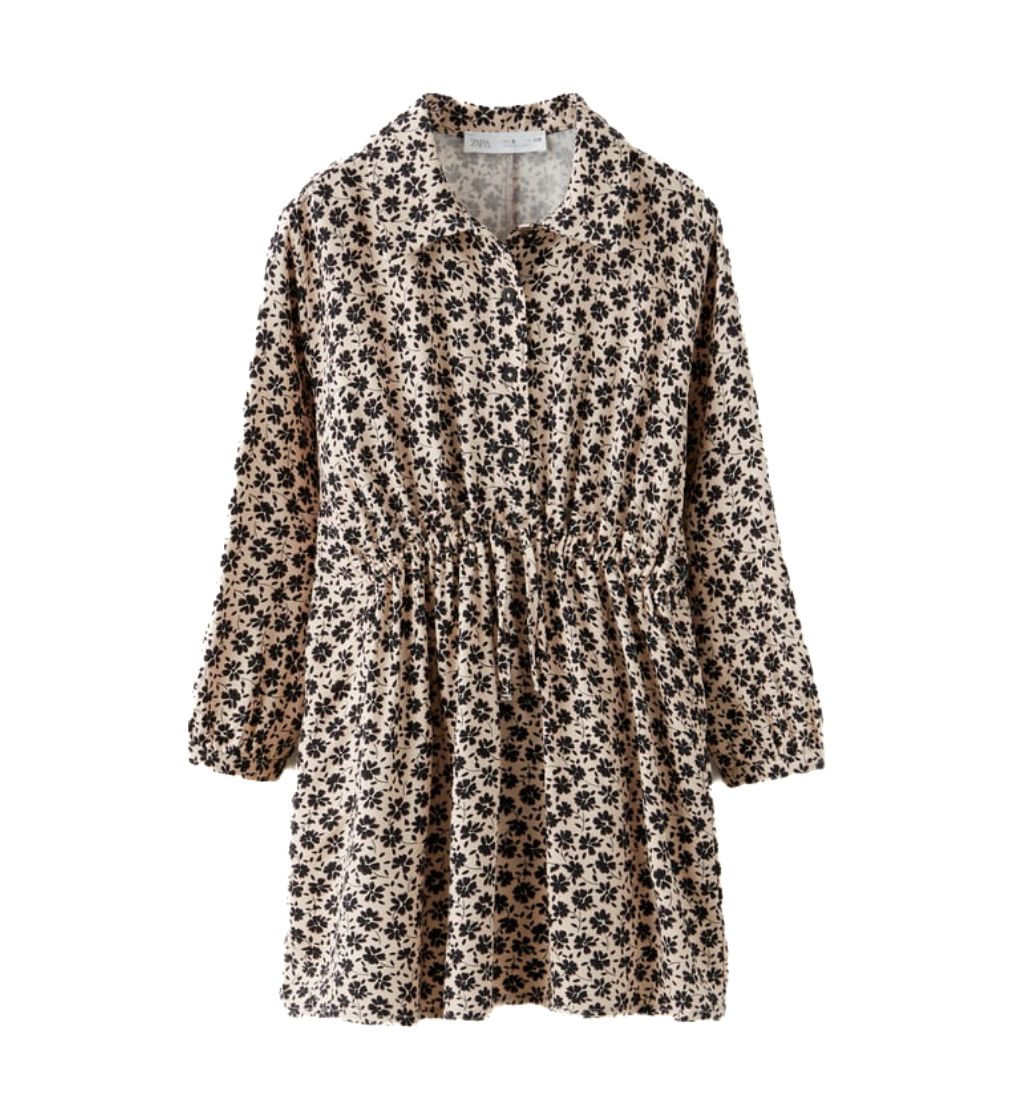 Купити Сукня Zara Квітковий Принт Чорний/Екрю - фото 1