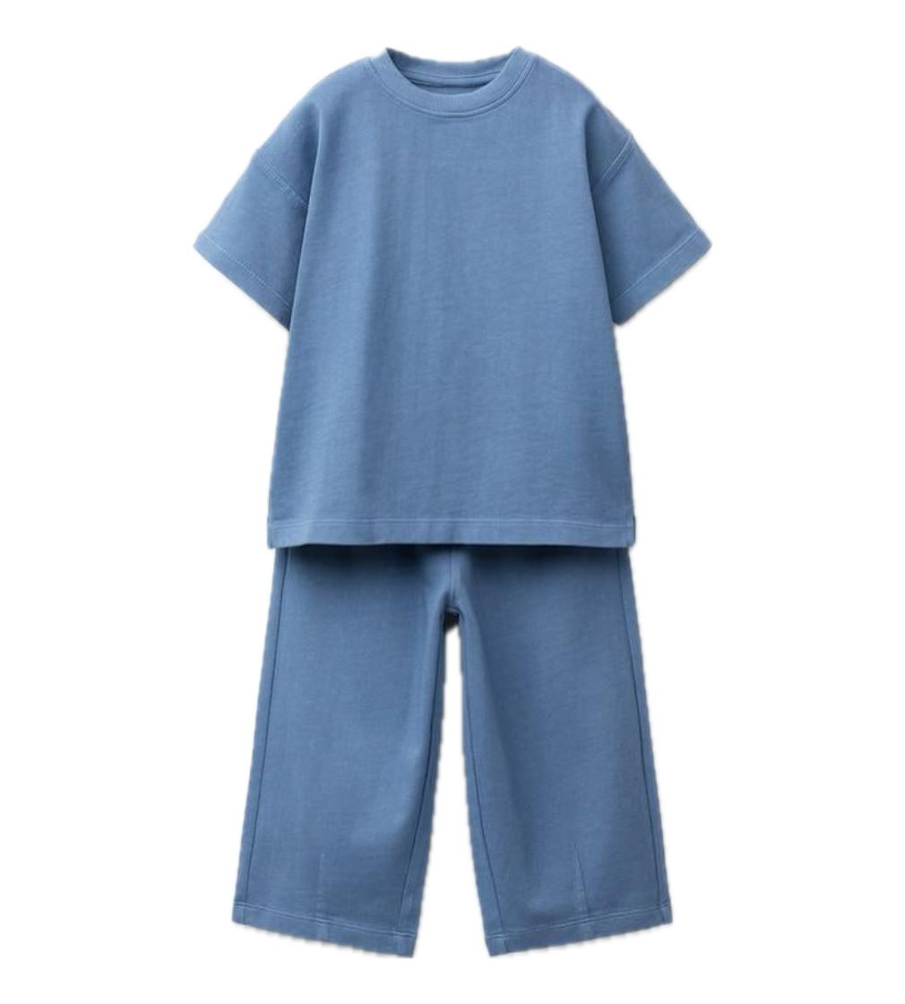 Купить Комплект Zara Футболка Штаны Wide Leg Azul - фото 1