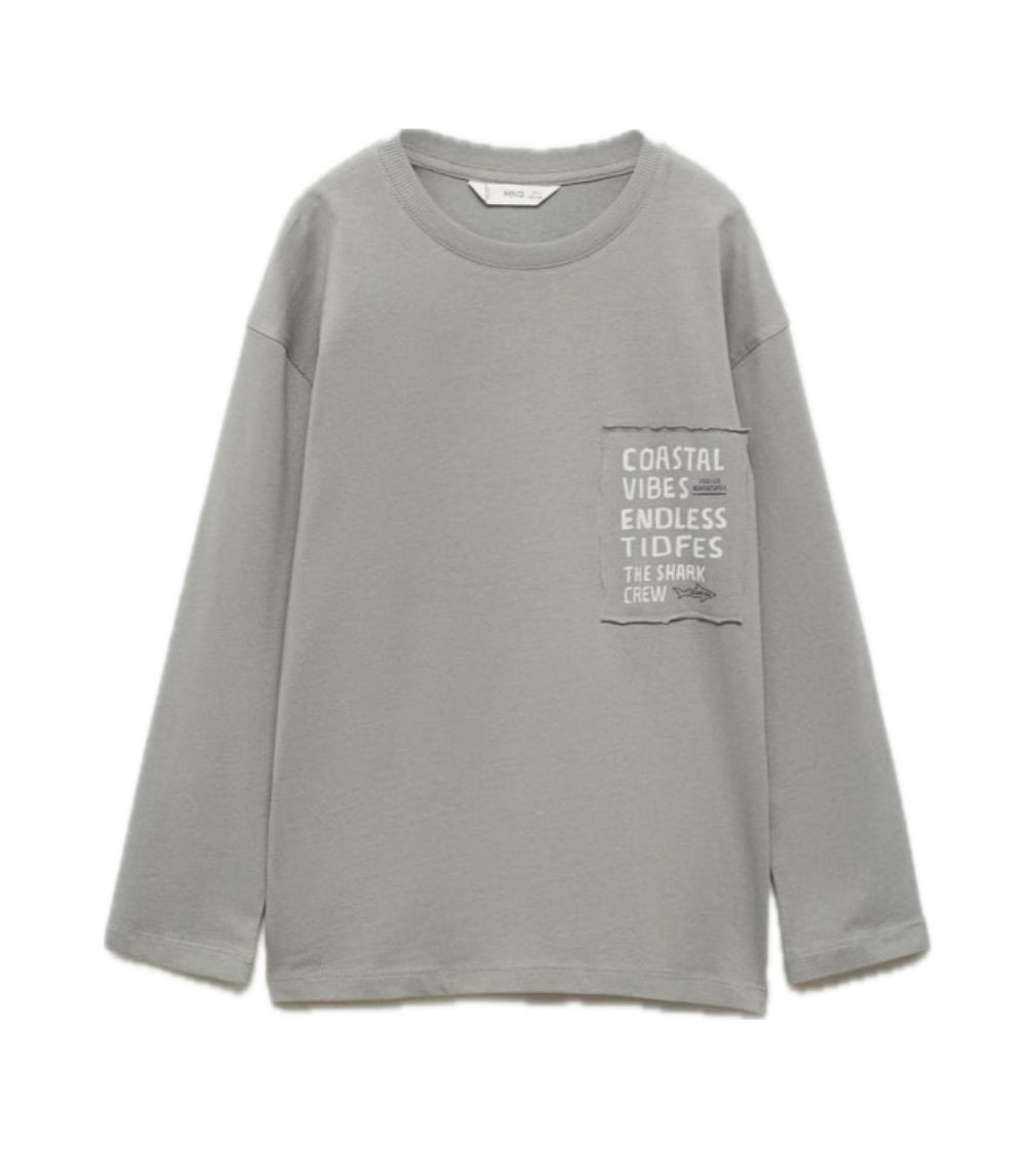 Купити Реглан Mango Camiseta Tiburon Gris - фото 1