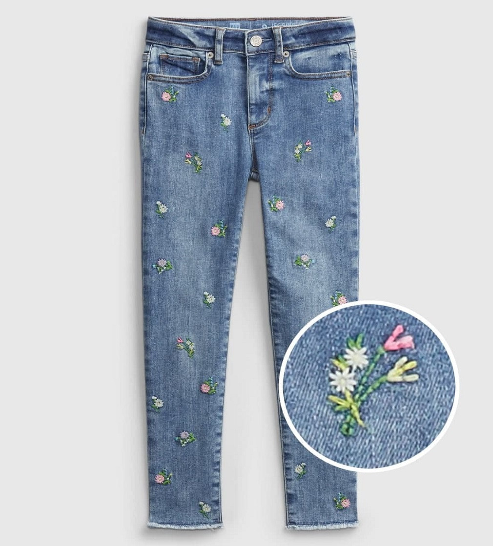 Купити Джинси Gap Ankle Embroidered Floral - фото 1