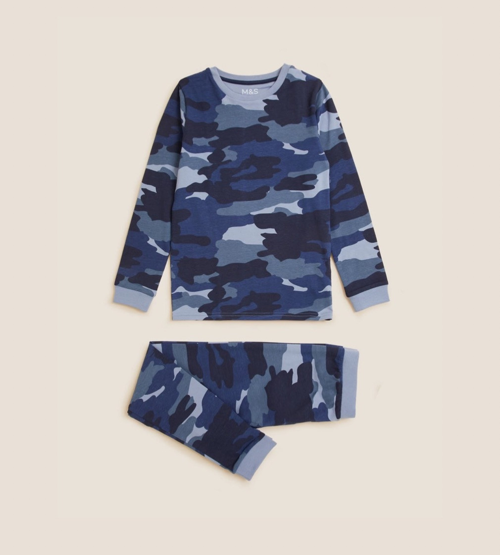 Купить Пижама M&S Cotton Camouflage Blue Mix - фото 1
