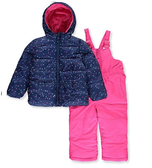 Комплект CHARCOAL AND NAVY Winter Jacket Coat & Snow Pants Bib Pink Platinum B089LHHMCT