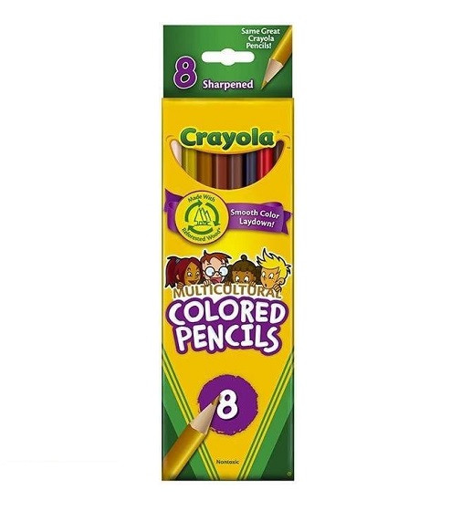 Купити Різнобарвні олівці 8шт Crayola Multicultural Colored Pencils - фото 1