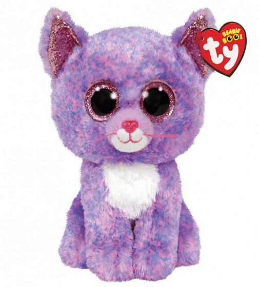 Купить Мягкая игрушка Ty Beanie Boos™ Cassidy Lavender Cat, Regular - фото 1
