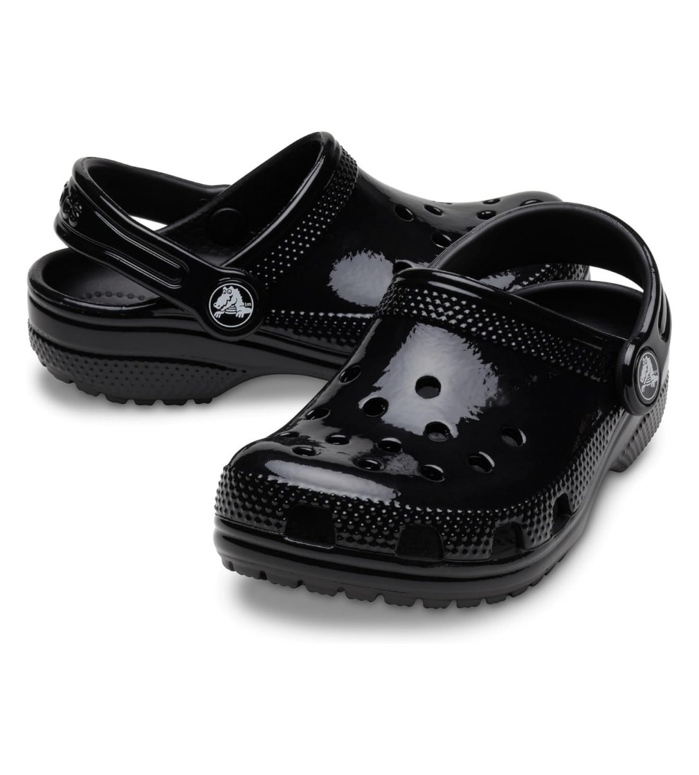Купить Детские Сабо Crocs Toddler Classic High Shine Black - фото 1