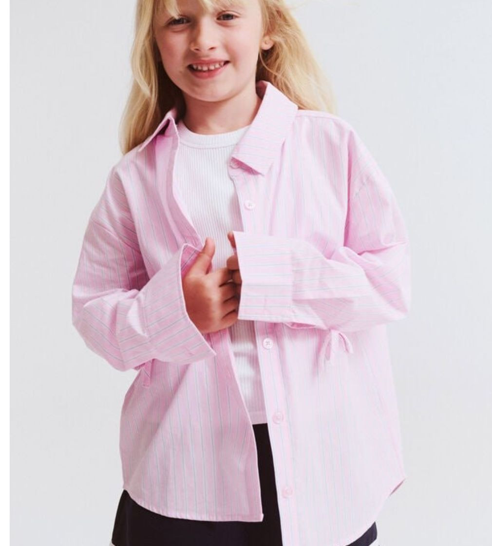 Купить Рубашка Cotton On Bianca Long Sleeve Shirt Fairy Pink/vanilla stripe - фото 1
