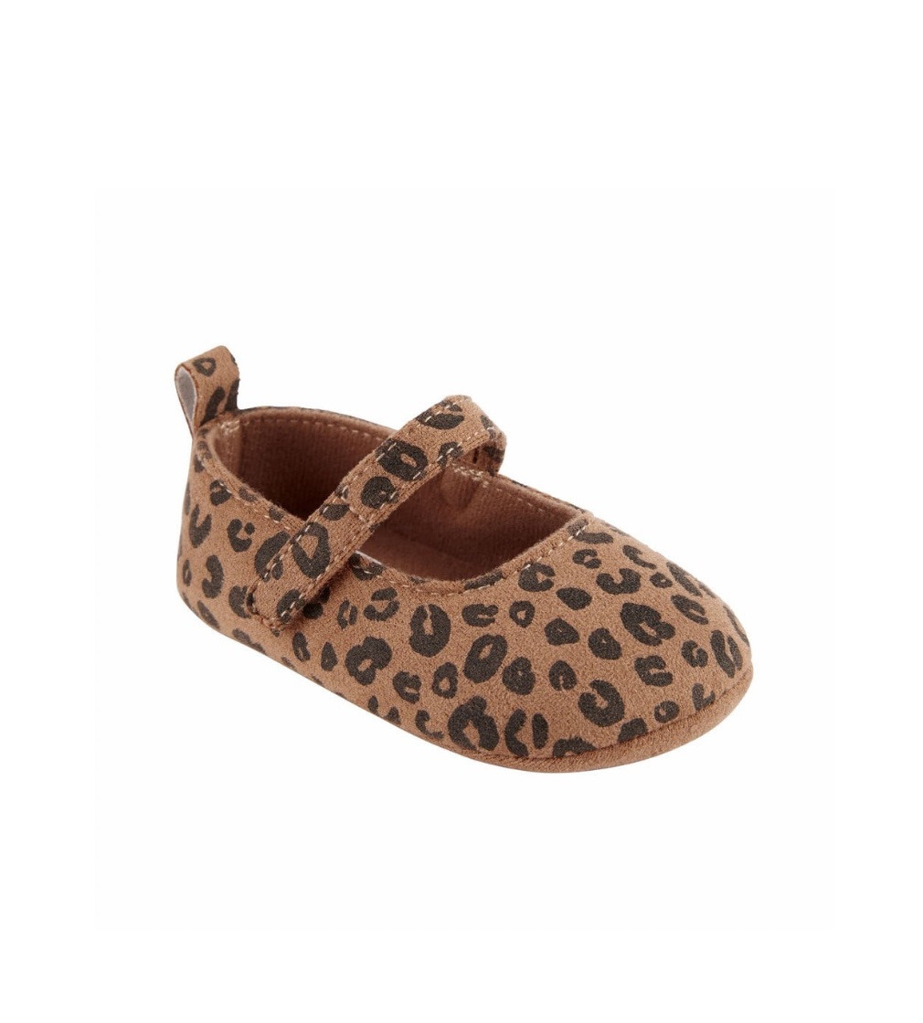 Купить Пинетки Carters Cheetah Mary Jane Shoe in Brown - фото 1