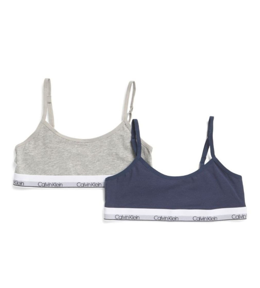 Купити Набір Топів 2 шт CALVIN KLEIN Racerback Bralettes Grey/Navy - фото 1