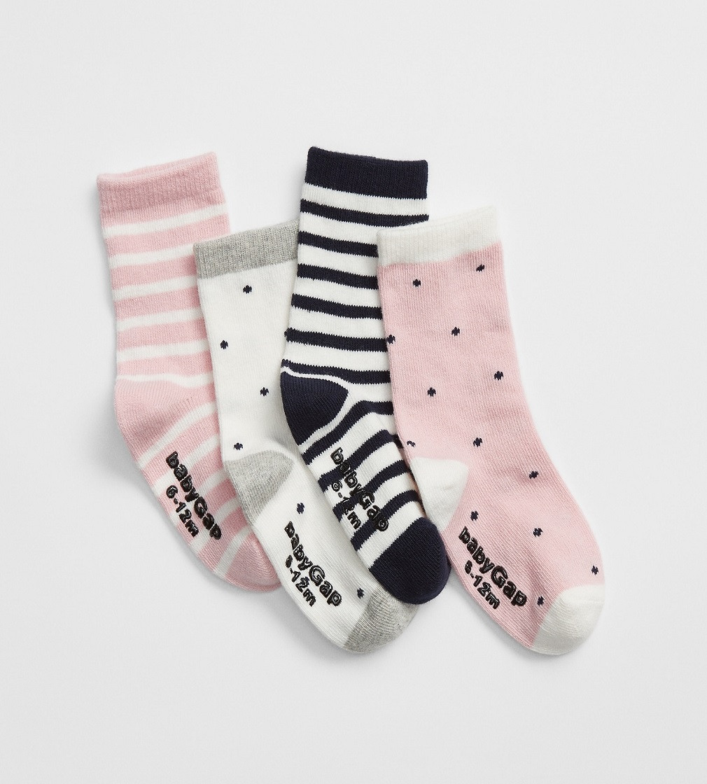 Купити Набір шкарпеток 4-Pack babyGap Print stripes and dots - фото 1