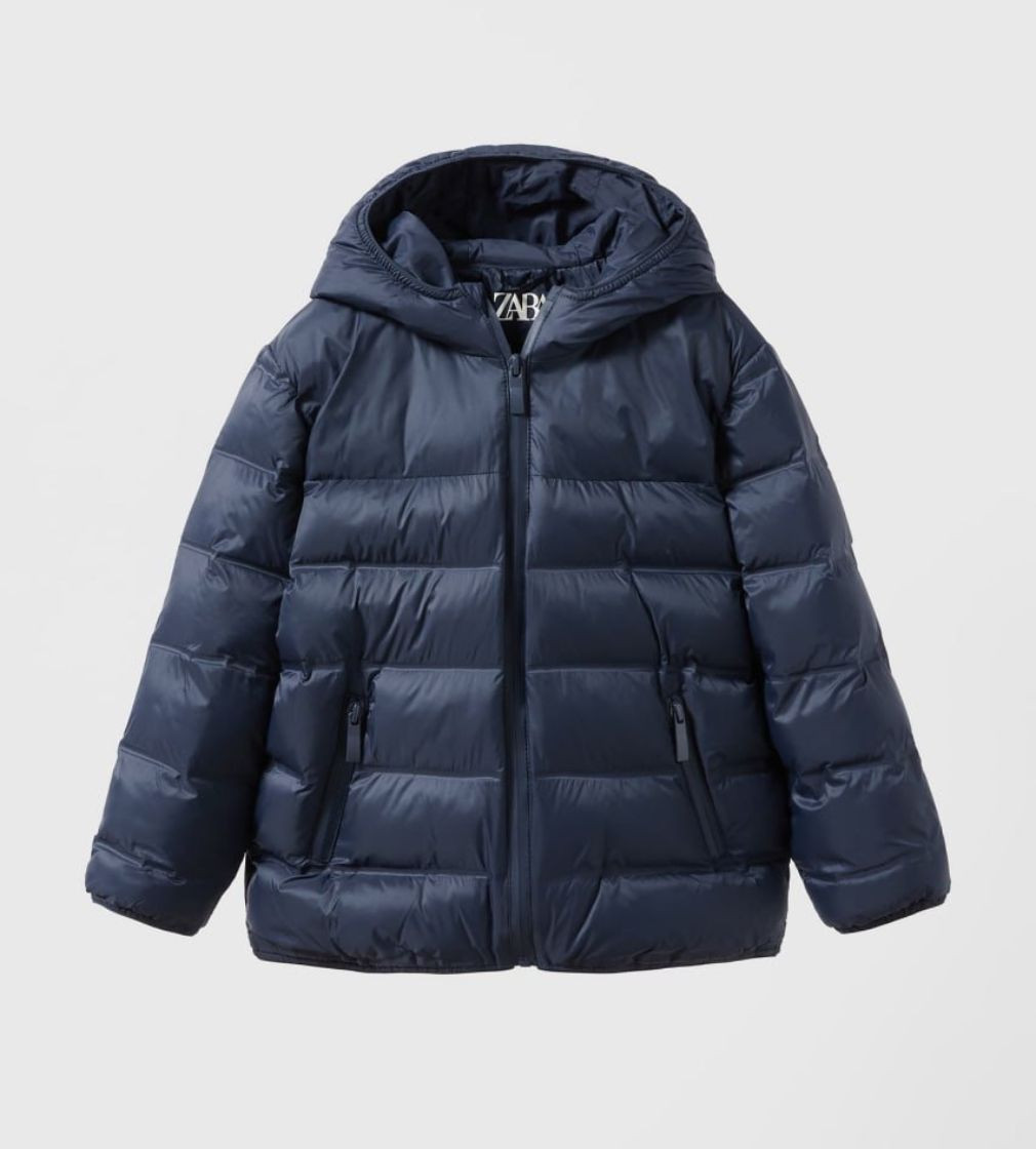 Zara blue cheap puffer coat