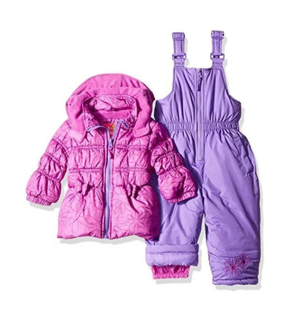 Купити Комплект Pink Platinum Girls' Snowsuit Purple Flowers - фото 1