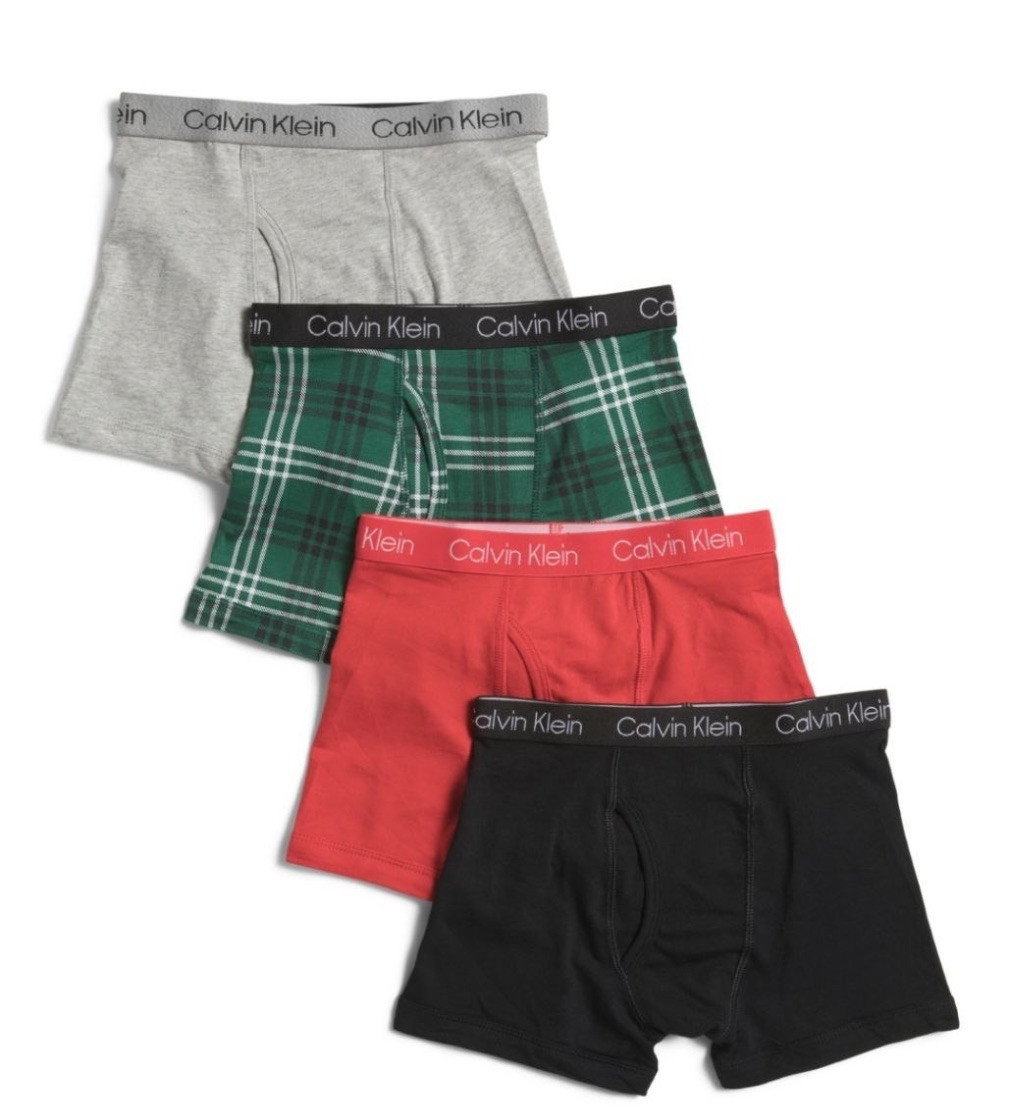 Купити Набір трусиків CALVIN KLEIN Boys 4pk Boxer Multi Клітина - фото 1