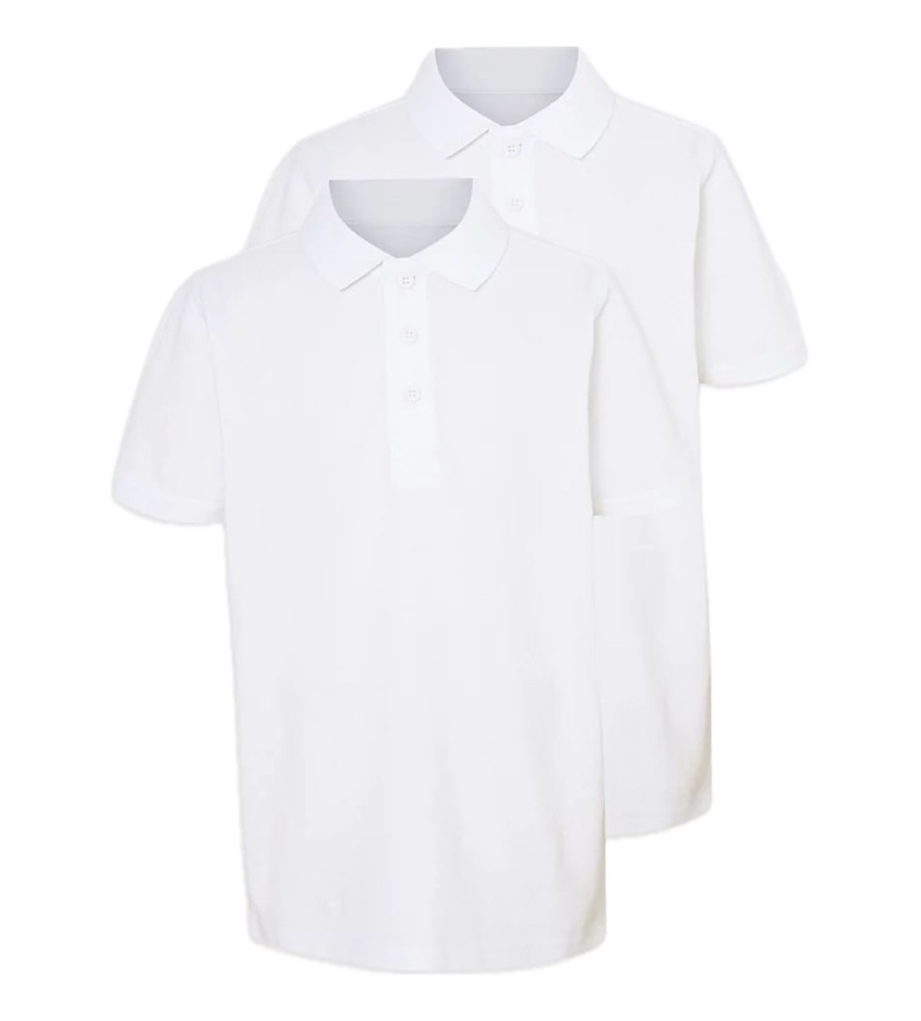 Купить Футболка поло 1 Штука George White Short Sleeve School Polo - фото 1