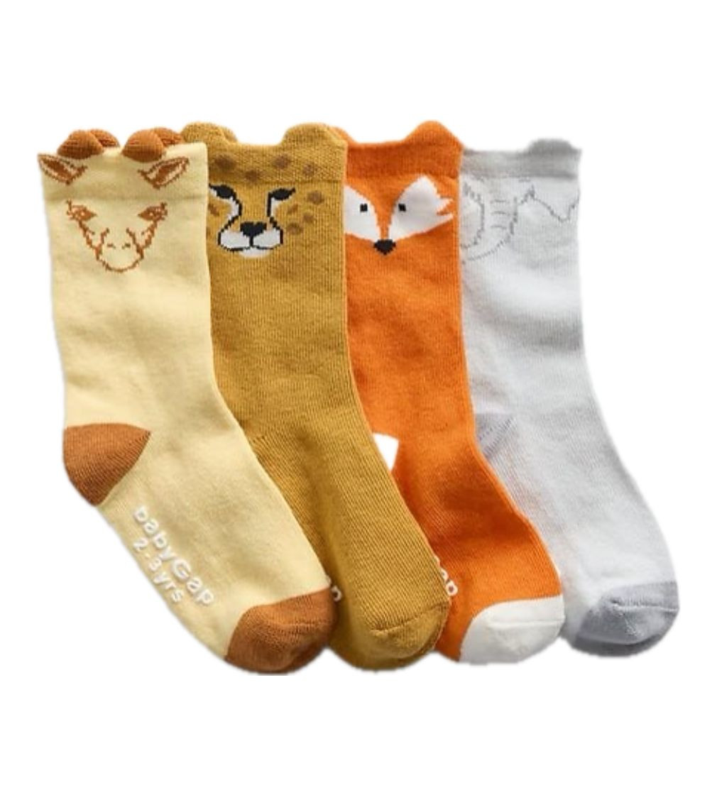 Набір шкарпеток 4 шт Gap Baby & Toddler Animal Crew Socks