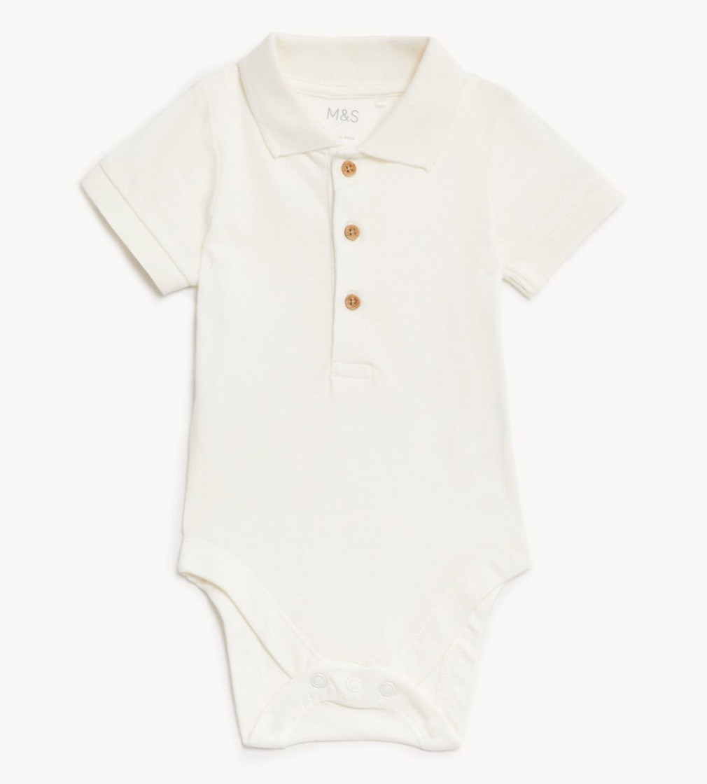 Купити Бодік Polo M&S Cotton Молочний - фото 1