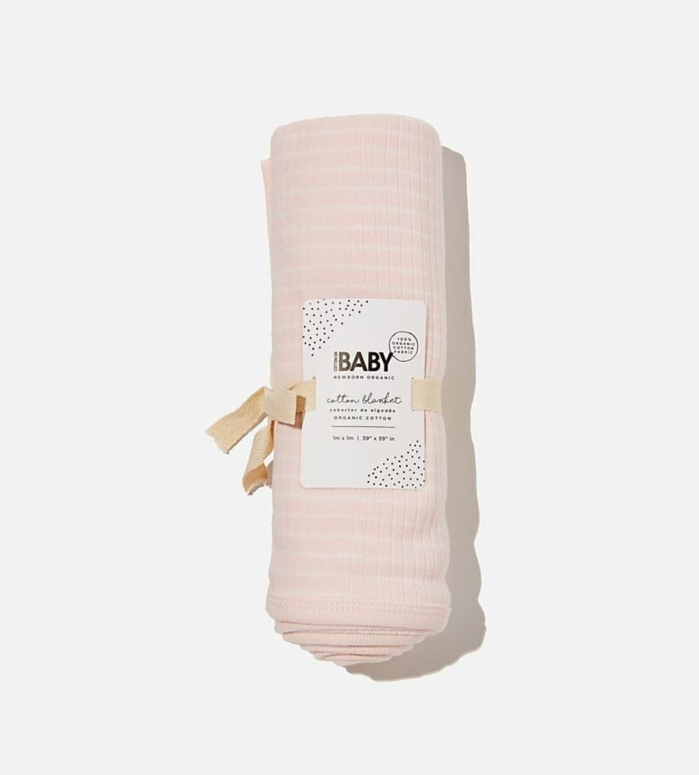 Купити Плед Cotton On Organic Newborn Рожевий - фото 1
